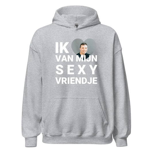Gepersonaliseerde hoodie - Ik hou van mijn sexy vriendje - Iedereen Blij