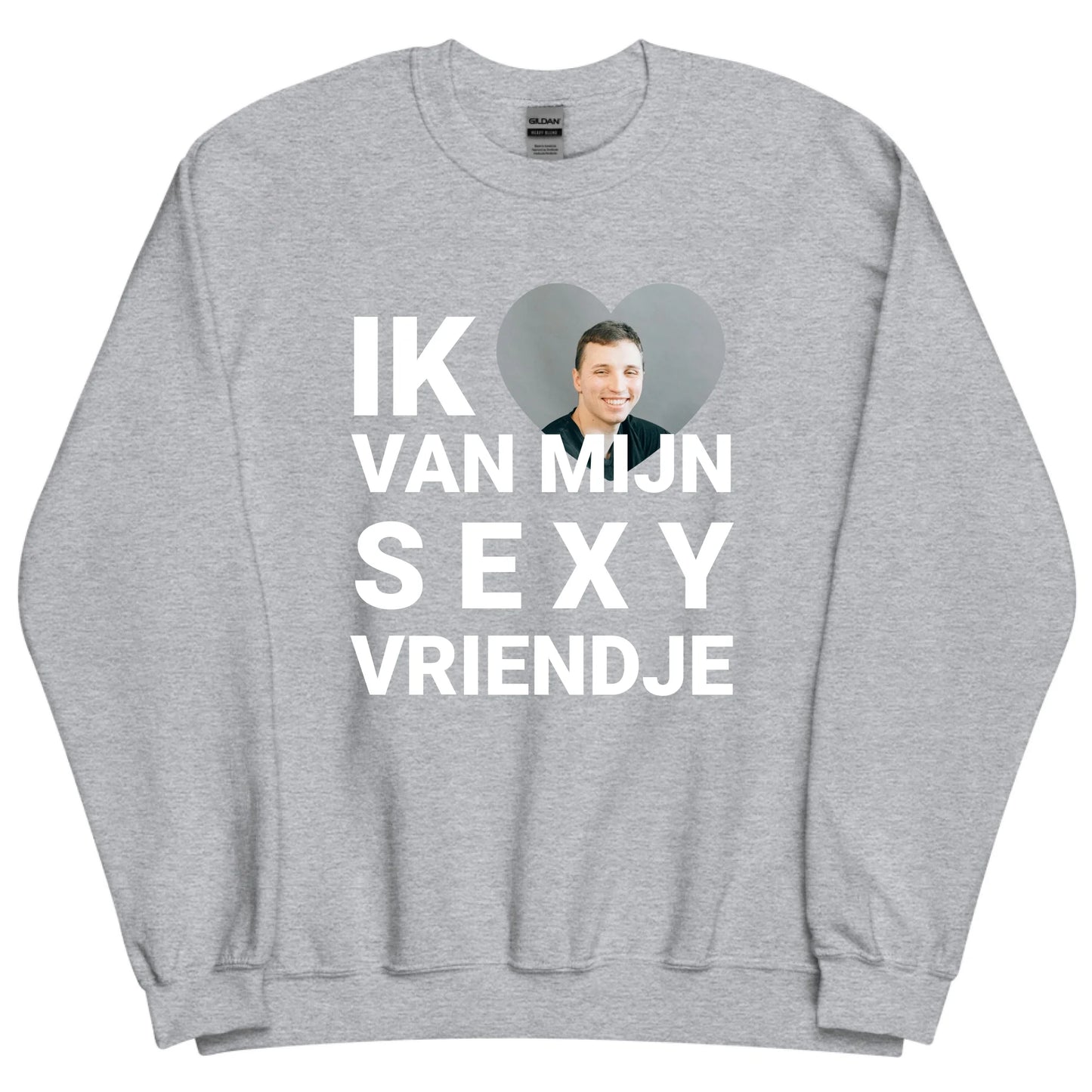 Gepersonaliseerde sweater - Ik hou van mijn sexy vriendje - Iedereen Blij