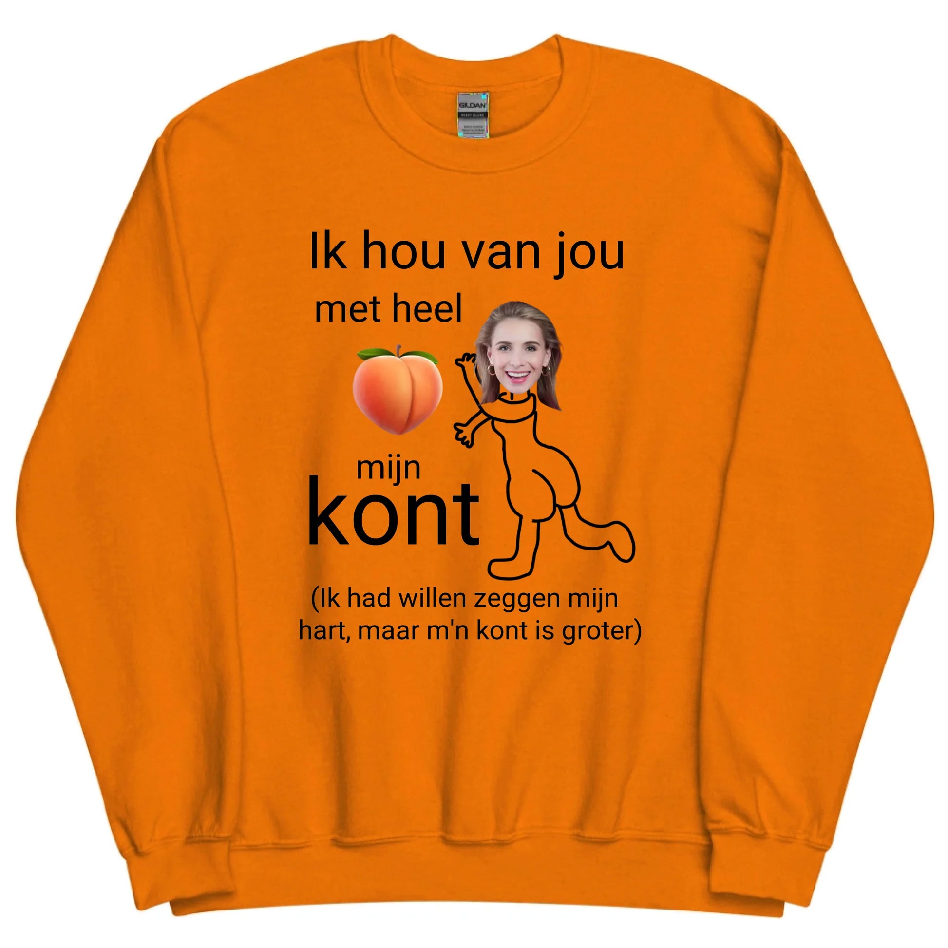 Gepersonaliseerde sweater - Ik hou van jou met heel mijn kont - Iedereen Blij