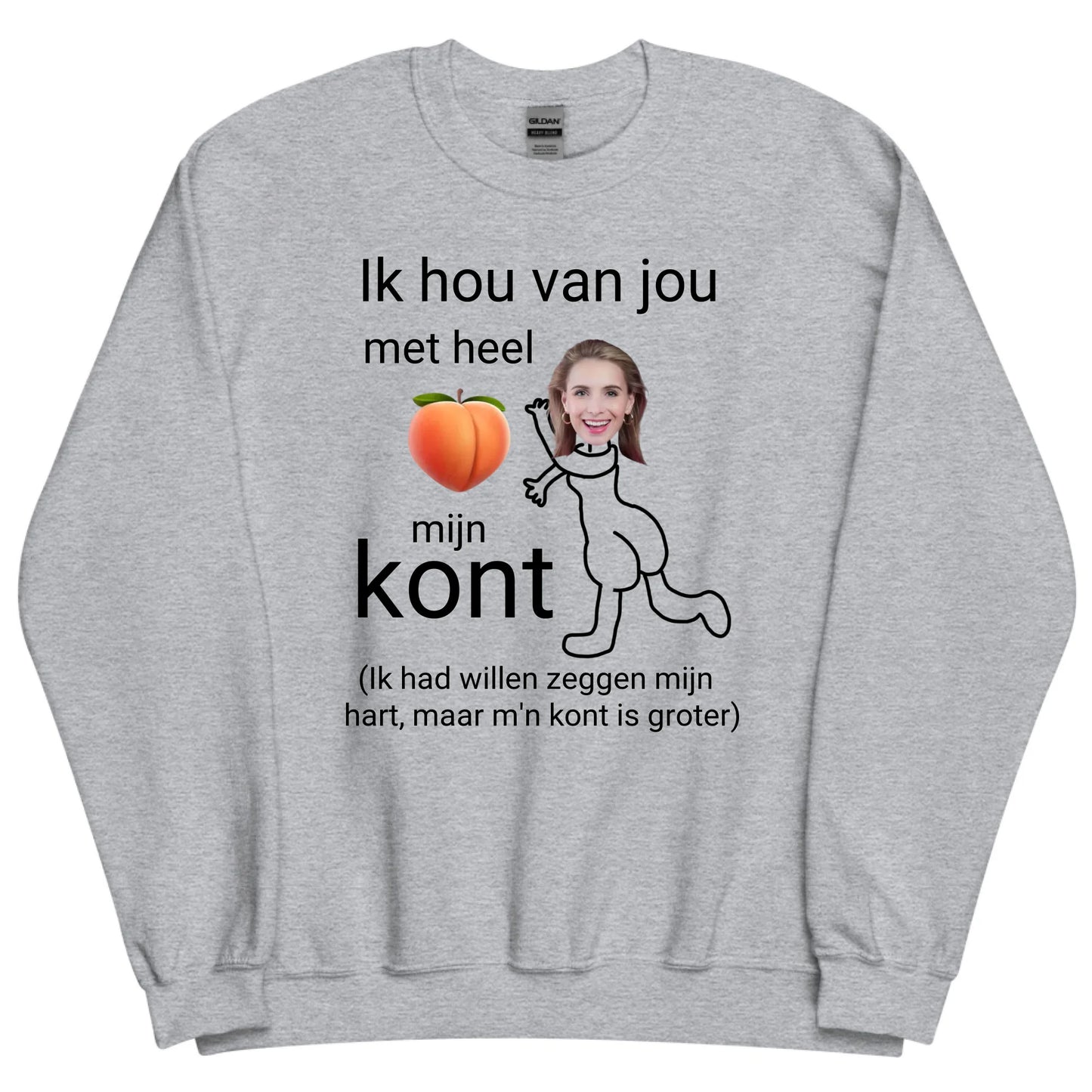 Gepersonaliseerde sweater - Ik hou van jou met heel mijn kont