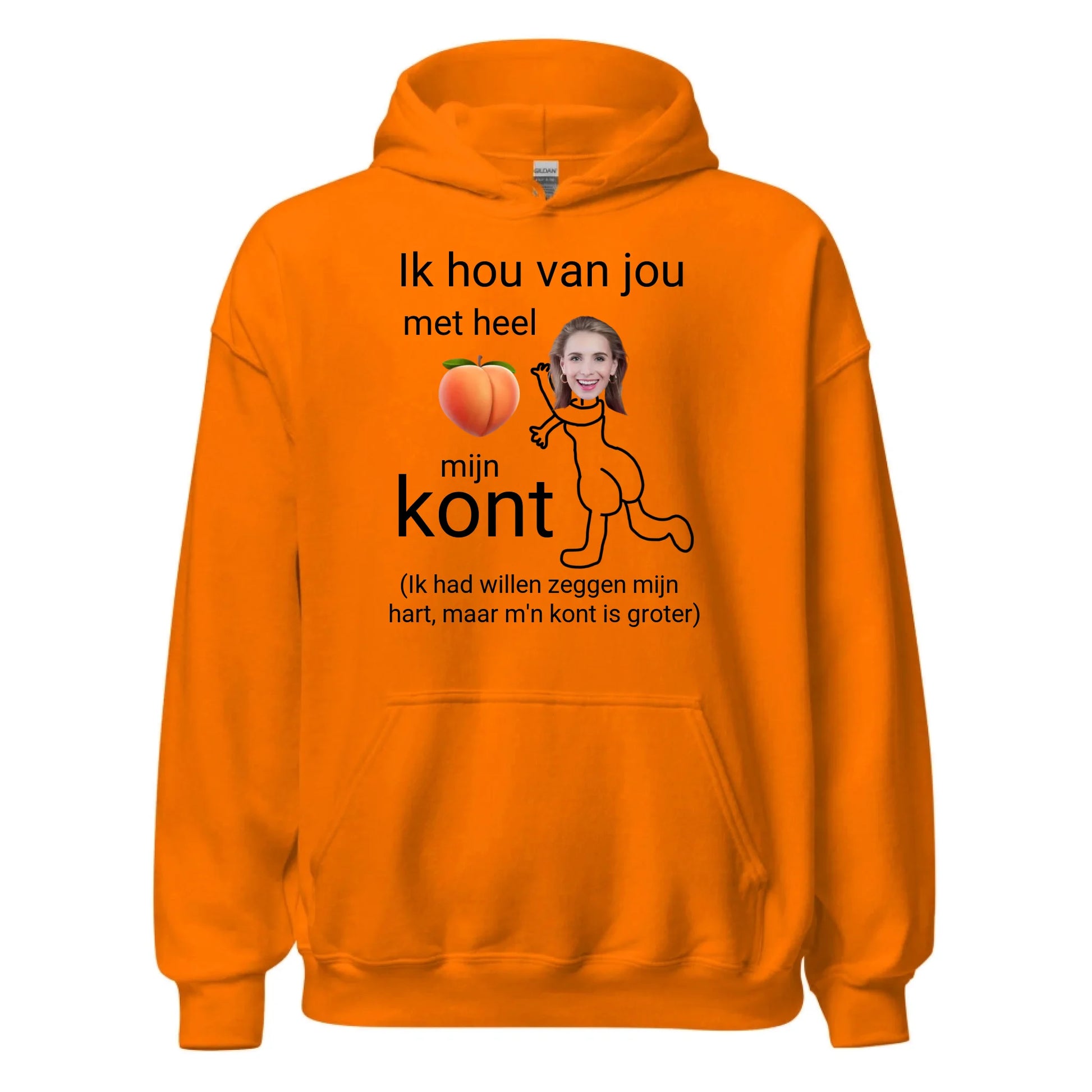 Gepersonaliseerde hoodie - Ik hou van jou met heel mijn kont - Iedereen Blij