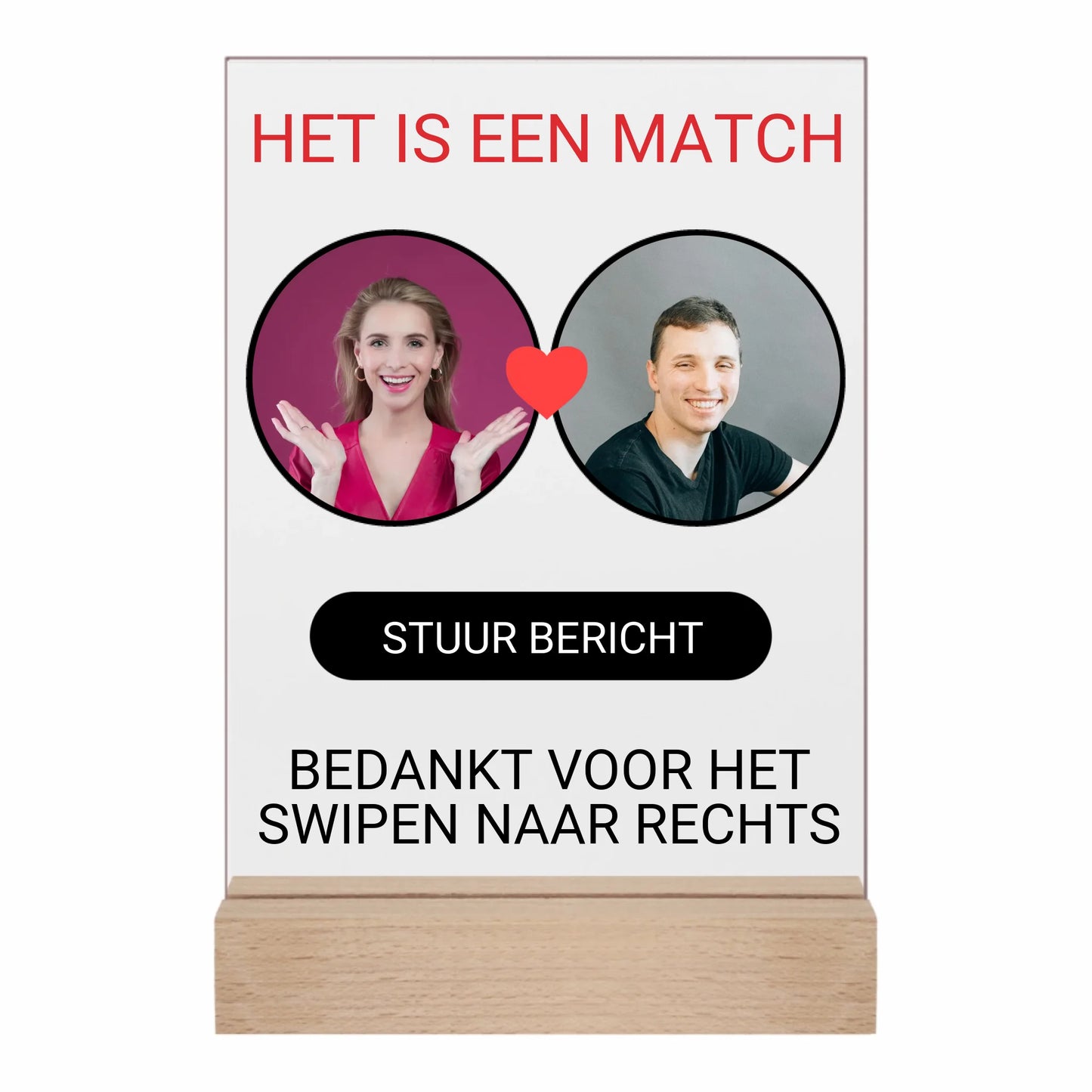 Gepersonaliseerd dating app acrylglas - Iedereen Blij