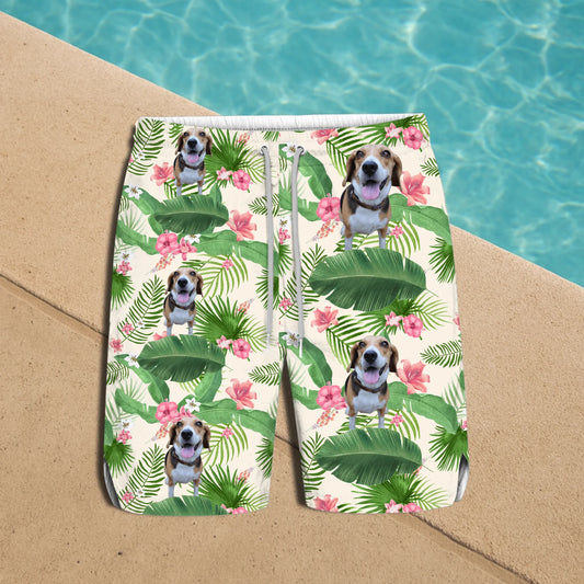 Gepersonaliseerde Hawaii zwembroek met je eigen huisdier