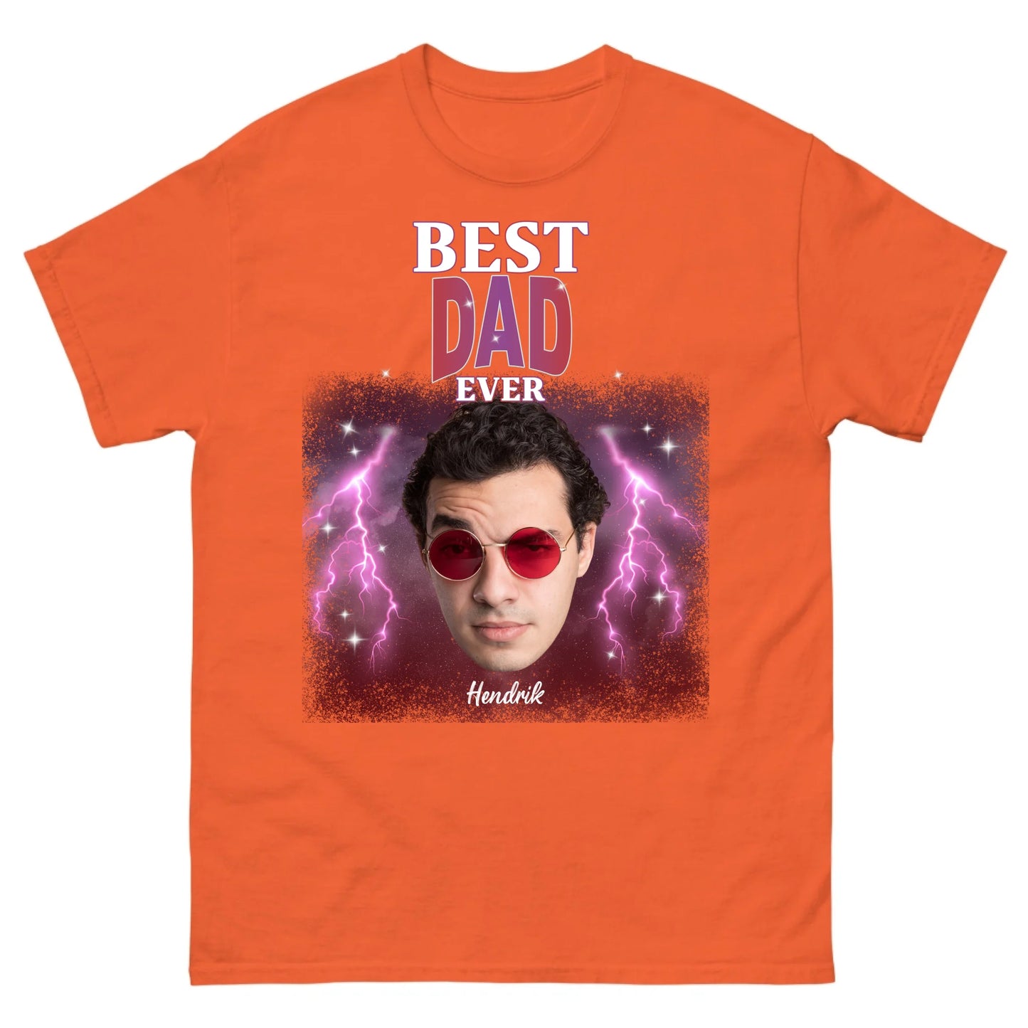 Gepersonaliseerd retro T-shirt - Best Dad Ever