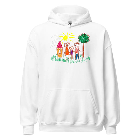 Gepersonaliseerde hoodie met zelfgemaakte tekening