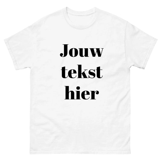 Gepersonaliseerd T-shirt met eigen tekst