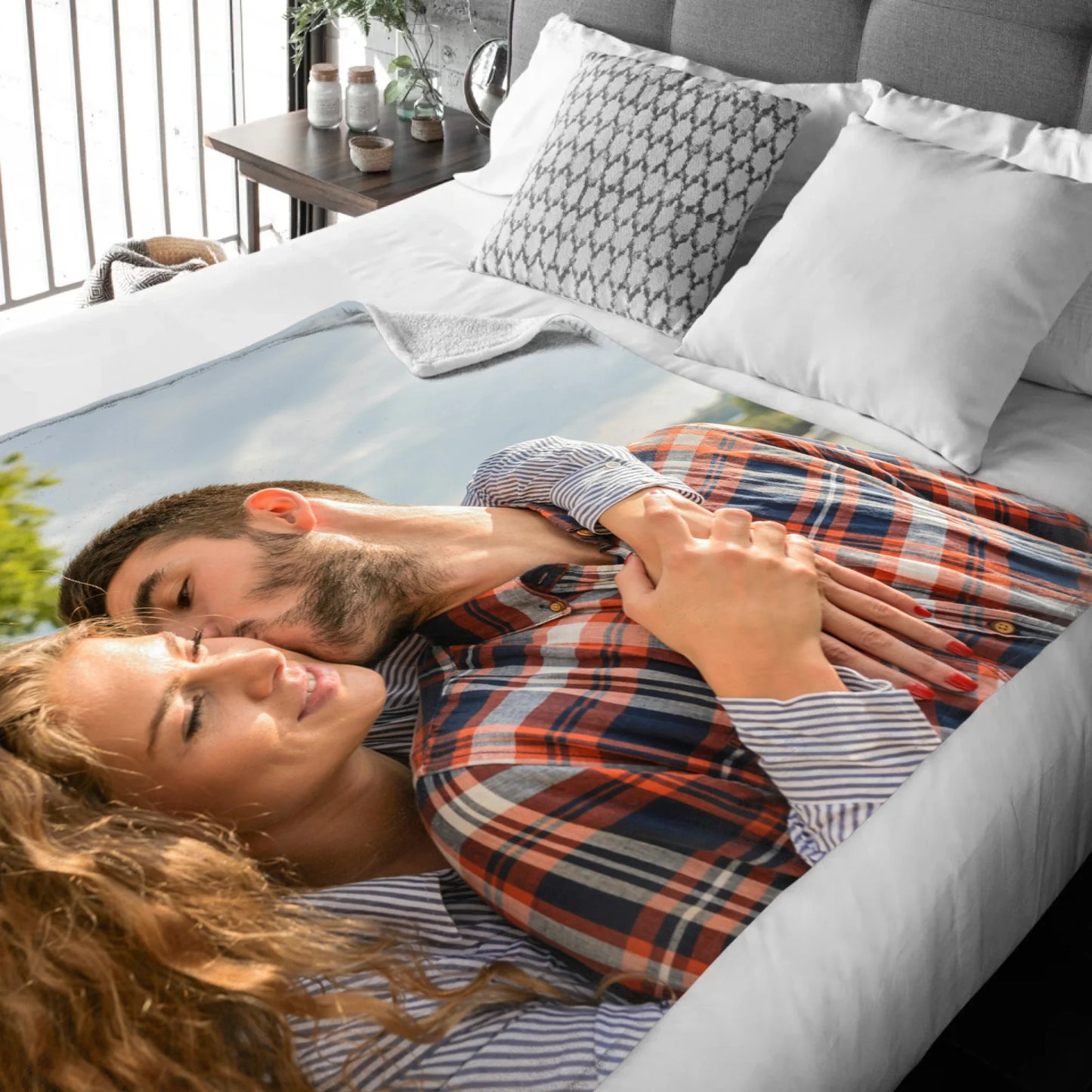 Mockup deken achtergrond
