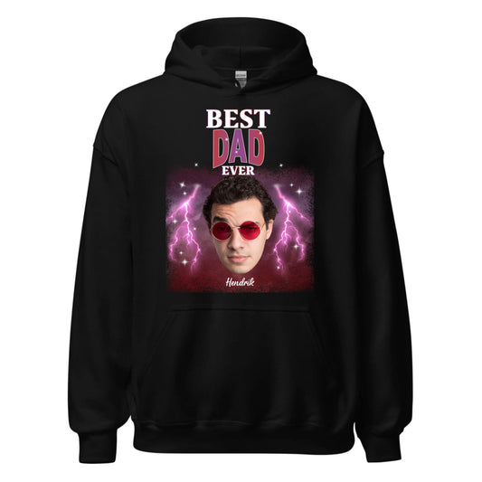 Gepersonaliseerde retro hoodie - Best dad ever