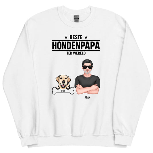 Gepersonaliseerde sweater - Beste hondenpapa ter wereld