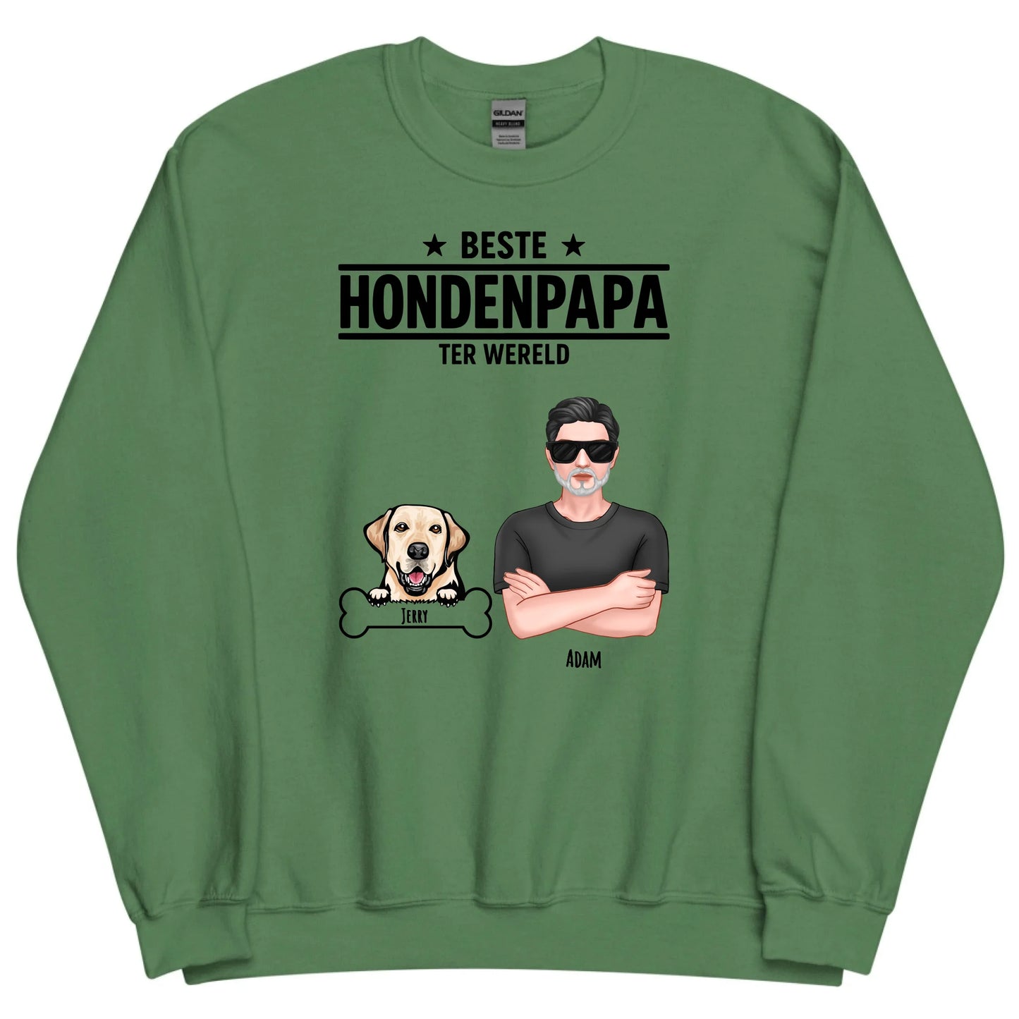 Gepersonaliseerde sweater - Beste hondenpapa ter wereld