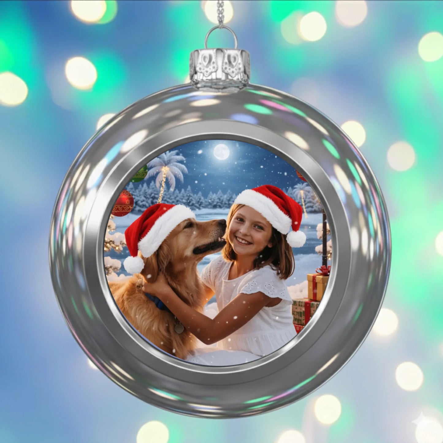 Kerstbal zilver