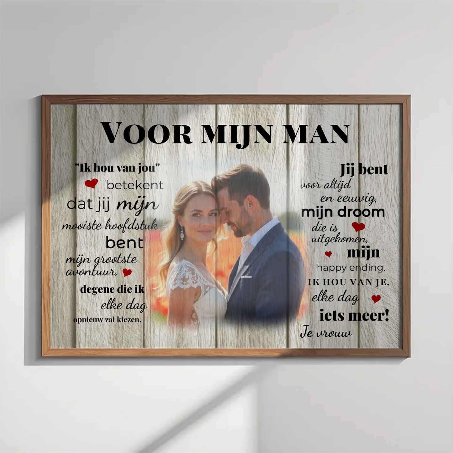 Gepersonaliseerde foto poster - Voor mijn man