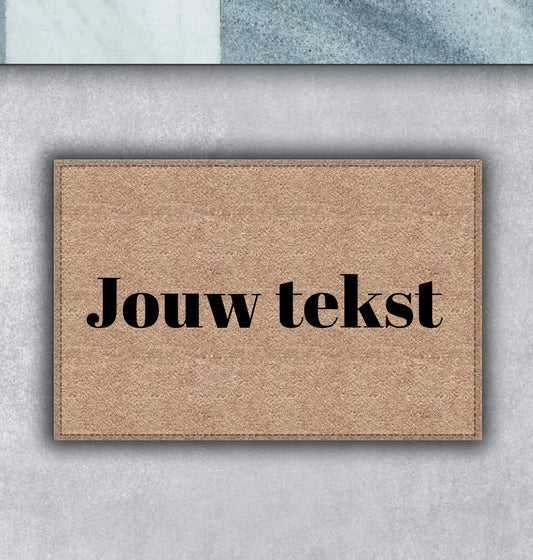 Gepersonaliseerde deurmat met eigen tekst