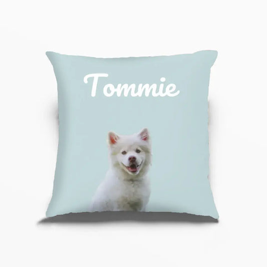 Personalisierter Kissenbezug mit Ihren Haustieren – ausgeschnitten und mit Namen versehen – bis zu 3 Fotos hinzufügen