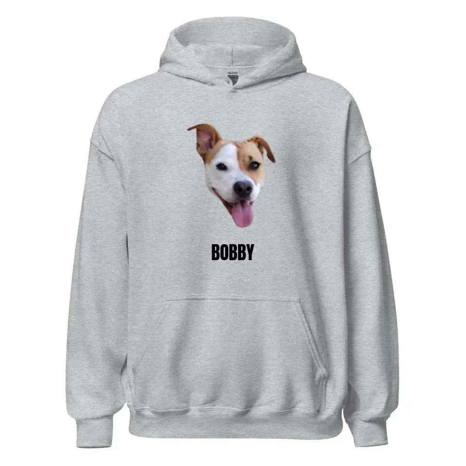 Gepersonaliseerde hoodie - Uitgeknipt huisdier - Voeg je eigen foto en tekst toe