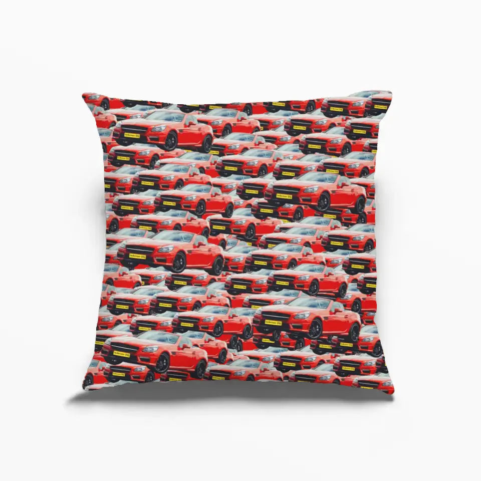 Personalisierter Kissenbezug mit unzähligen Automotiven – Fügen Sie Ihr eigenes Foto hinzu