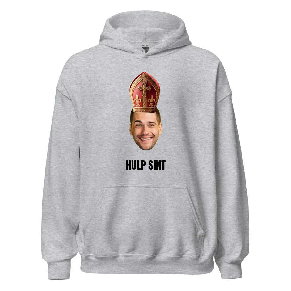 Gepersonaliseerde hoodie - Sinterklaas cadeau - Uitgeknipt hoofd met mijter