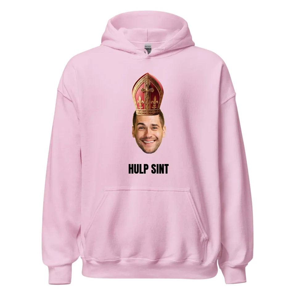 Gepersonaliseerde hoodie - Sinterklaas cadeau - Uitgeknipt hoofd met mijter