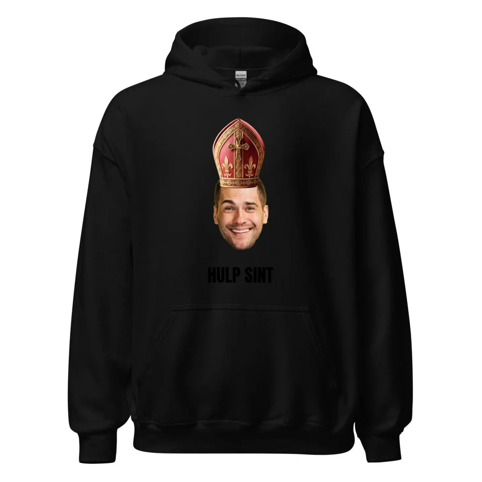 Gepersonaliseerde hoodie - Sinterklaas cadeau - Uitgeknipt hoofd met mijter