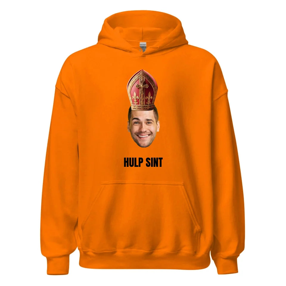 Gepersonaliseerde hoodie - Sinterklaas cadeau - Uitgeknipt hoofd met mijter