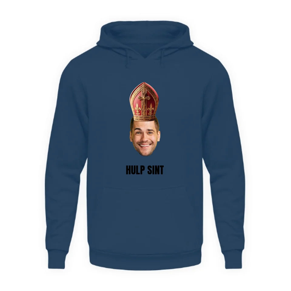 Gepersonaliseerde hoodie - Sinterklaas cadeau - Uitgeknipt hoofd met mijter