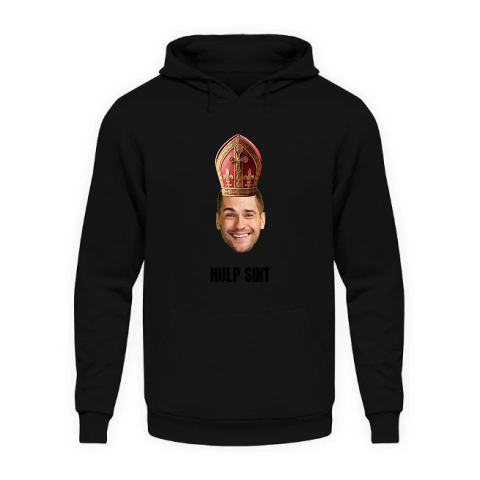 Gepersonaliseerde hoodie - Sinterklaas cadeau - Uitgeknipt hoofd met mijter