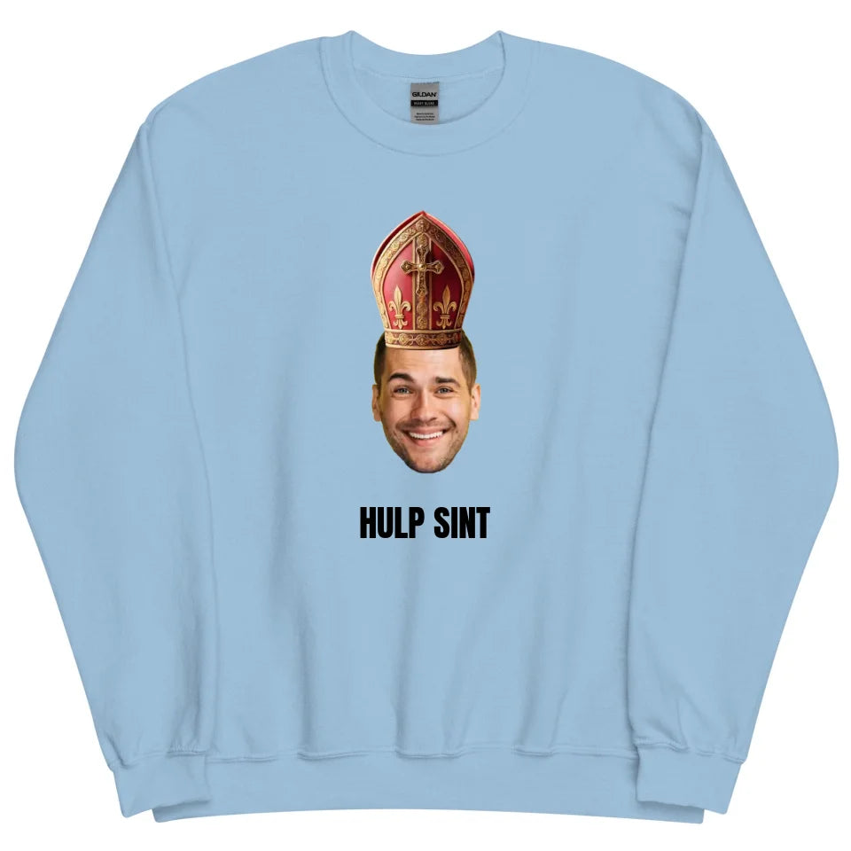 Gepersonaliseerde sweater - Sinterklaas cadeau - Uitgeknipt hoofd met mijter