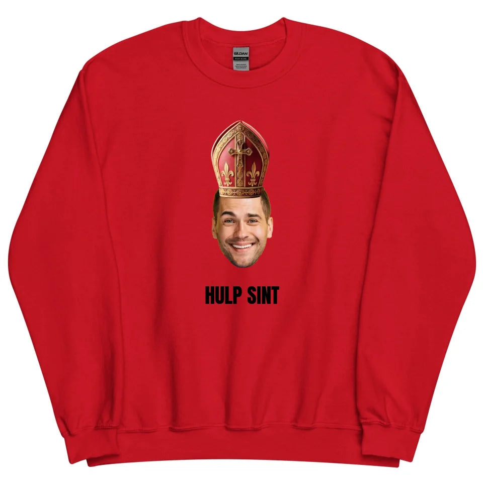 Gepersonaliseerde sweater - Sinterklaas cadeau - Uitgeknipt hoofd met mijter