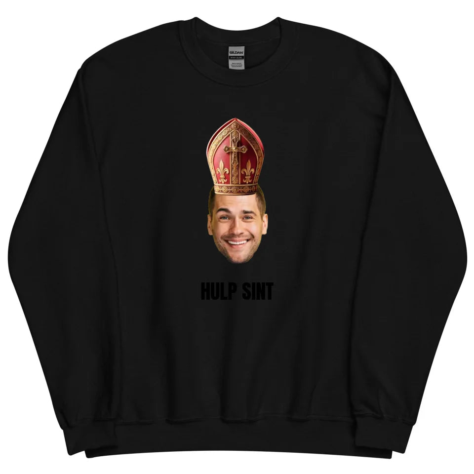 Gepersonaliseerde sweater - Sinterklaas cadeau - Uitgeknipt hoofd met mijter