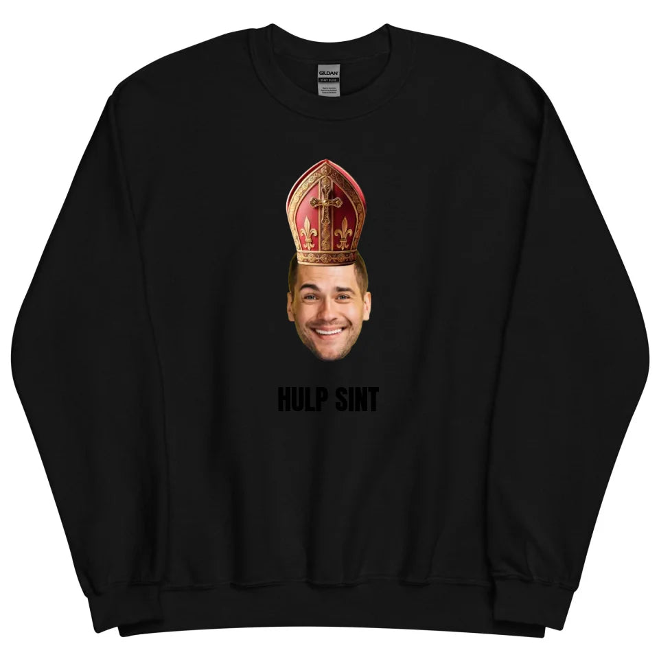 Gepersonaliseerde sweater - Sinterklaas cadeau - Uitgeknipt hoofd met mijter