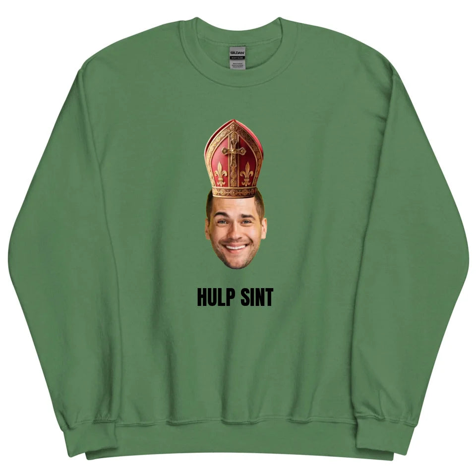 Gepersonaliseerde sweater - Sinterklaas cadeau - Uitgeknipt hoofd met mijter