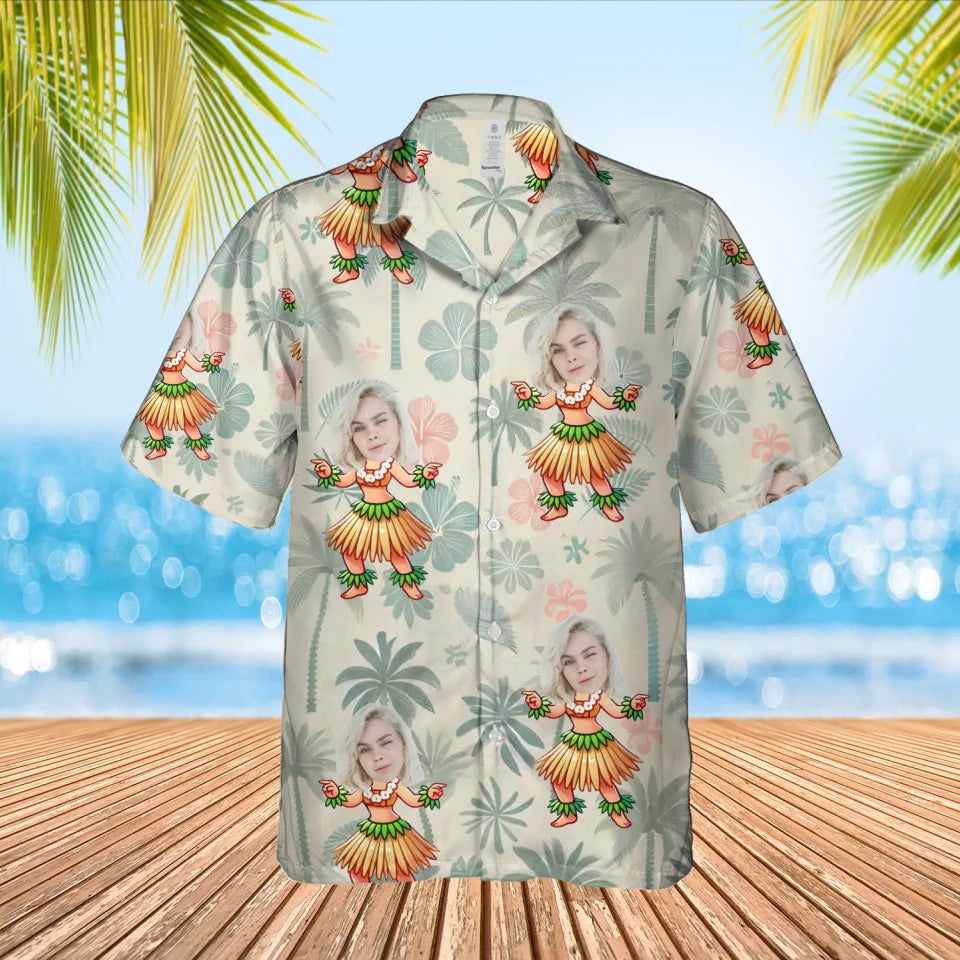 Gepersonaliseerd Hawaii shirt met hoeladansers