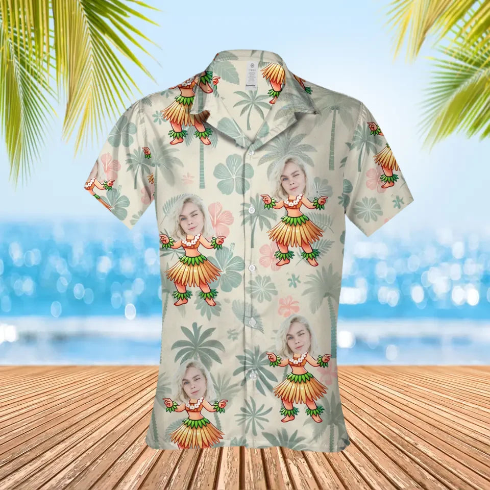 Gepersonaliseerd Hawaii shirt met hoeladansers