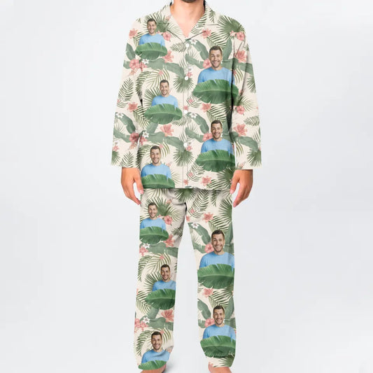 Gepersonaliseerde Hawaii pyjama met jouw favoriete persoon erop