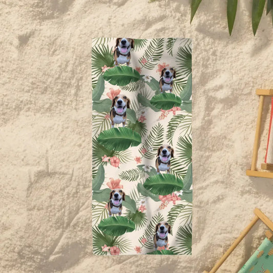 Gepersonaliseerde Hawaii handdoek met je eigen huisdier