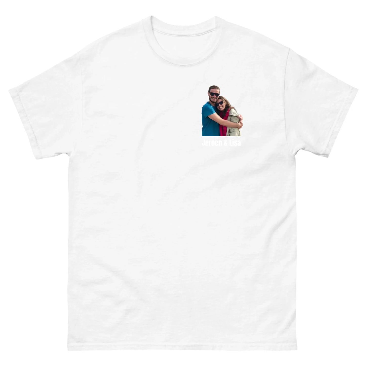 T-shirt met eigen foto en tekst