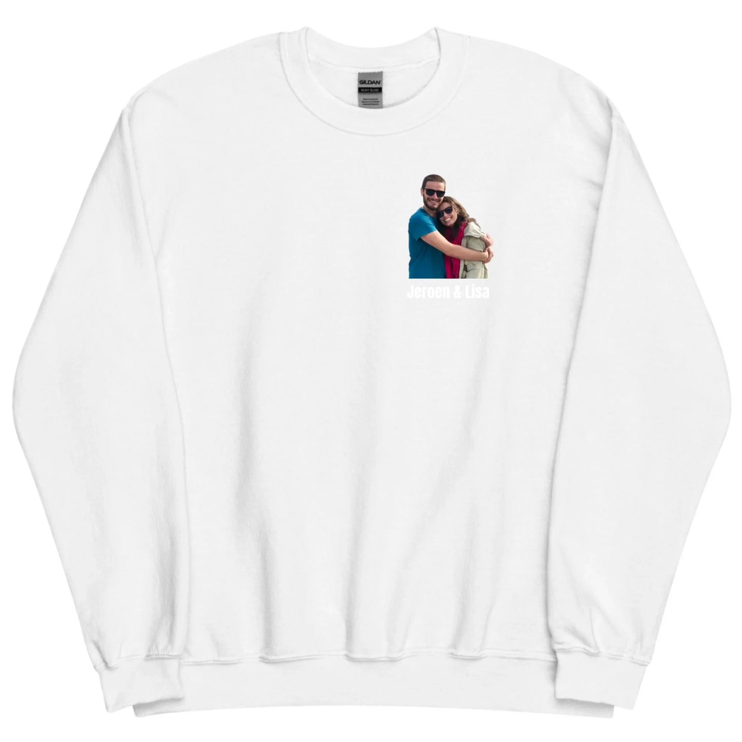 Sweater met foto en tekst