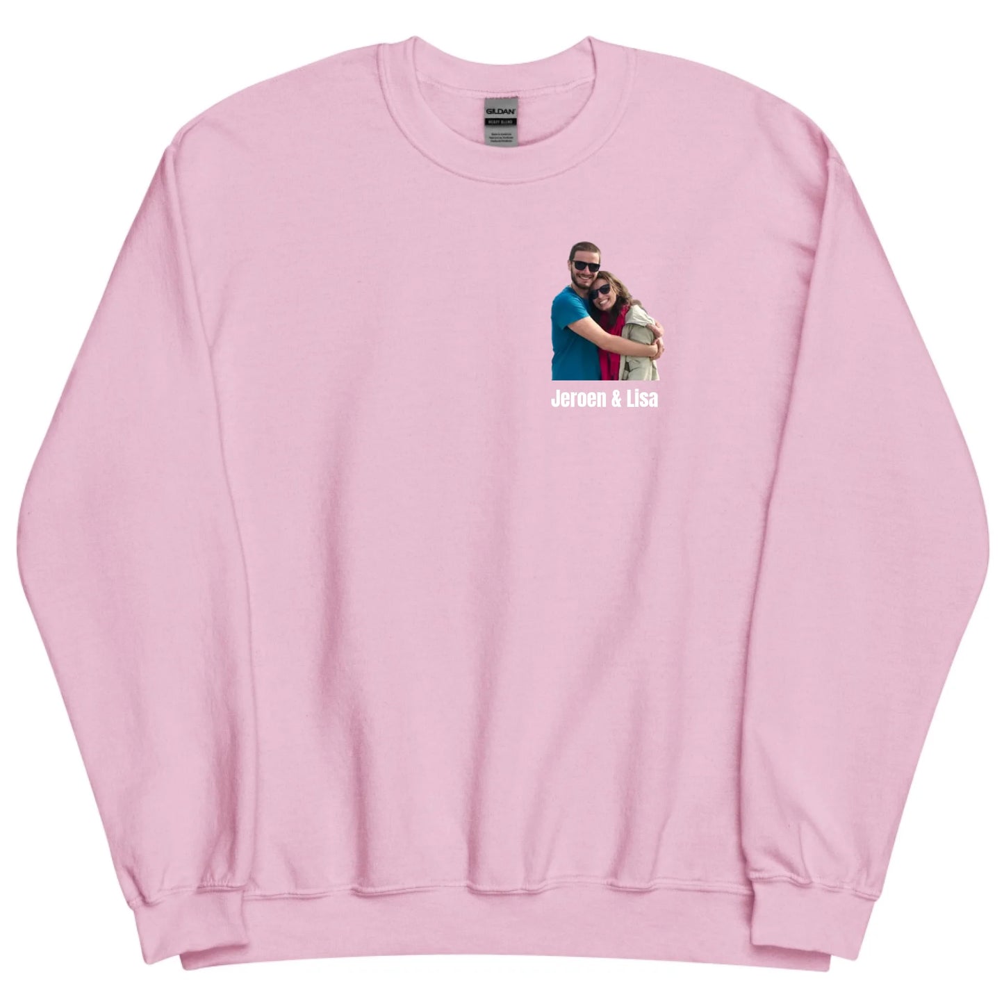 Sweater met foto en tekst