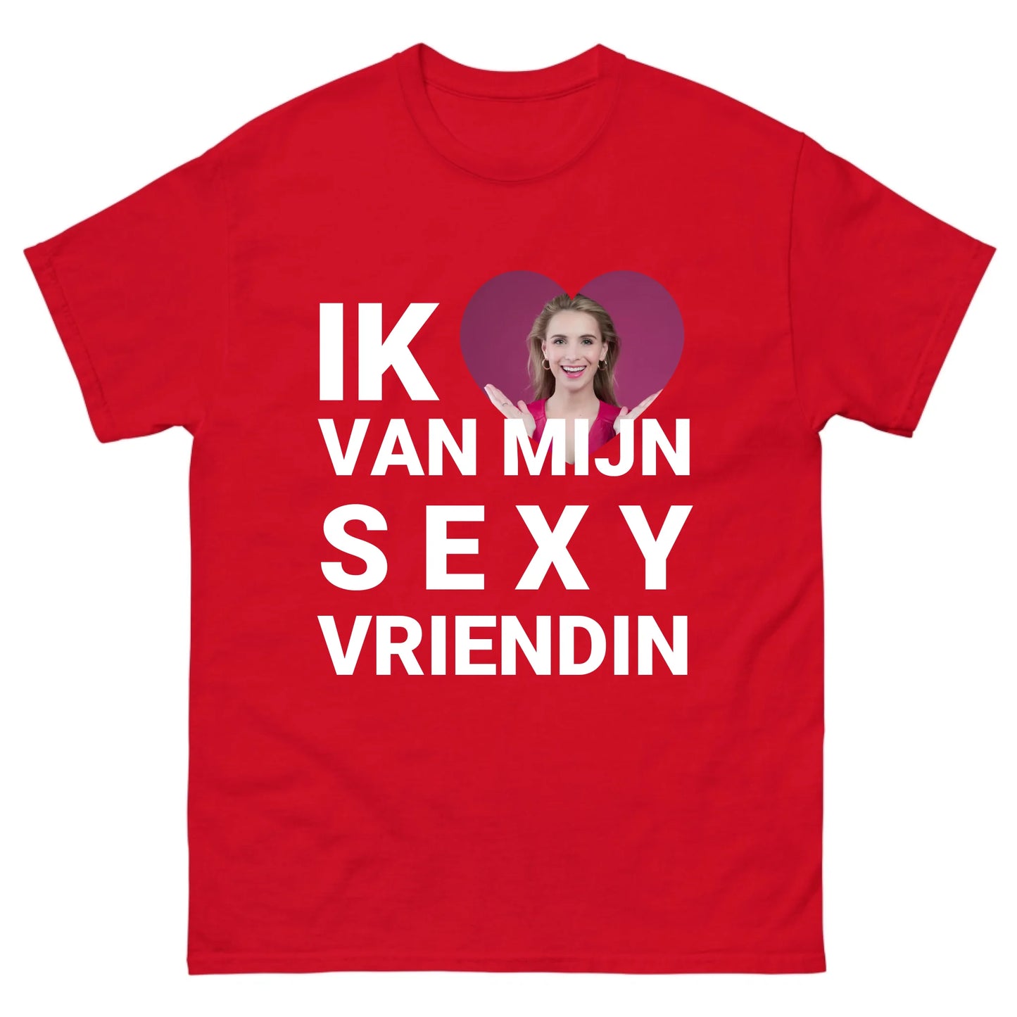 Gepersonaliseerd T-shirt - Ik hou van mijn sexy vriendin