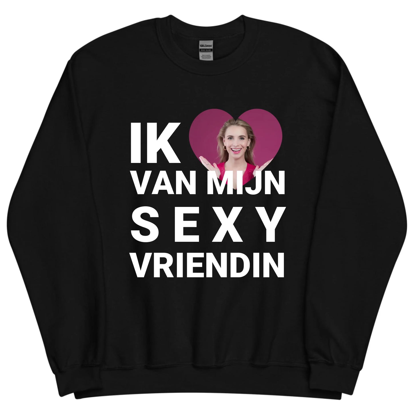 Gepersonaliseerde sweater - Ik hou van mijn sexy vriendin - Iedereen Blij