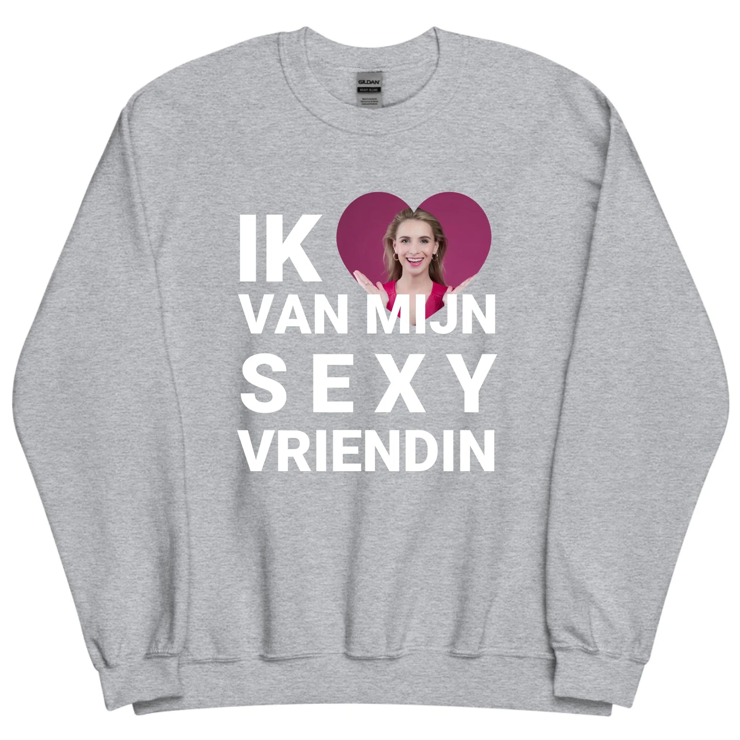 Gepersonaliseerde sweater - Ik hou van mijn sexy vriendin - Iedereen Blij