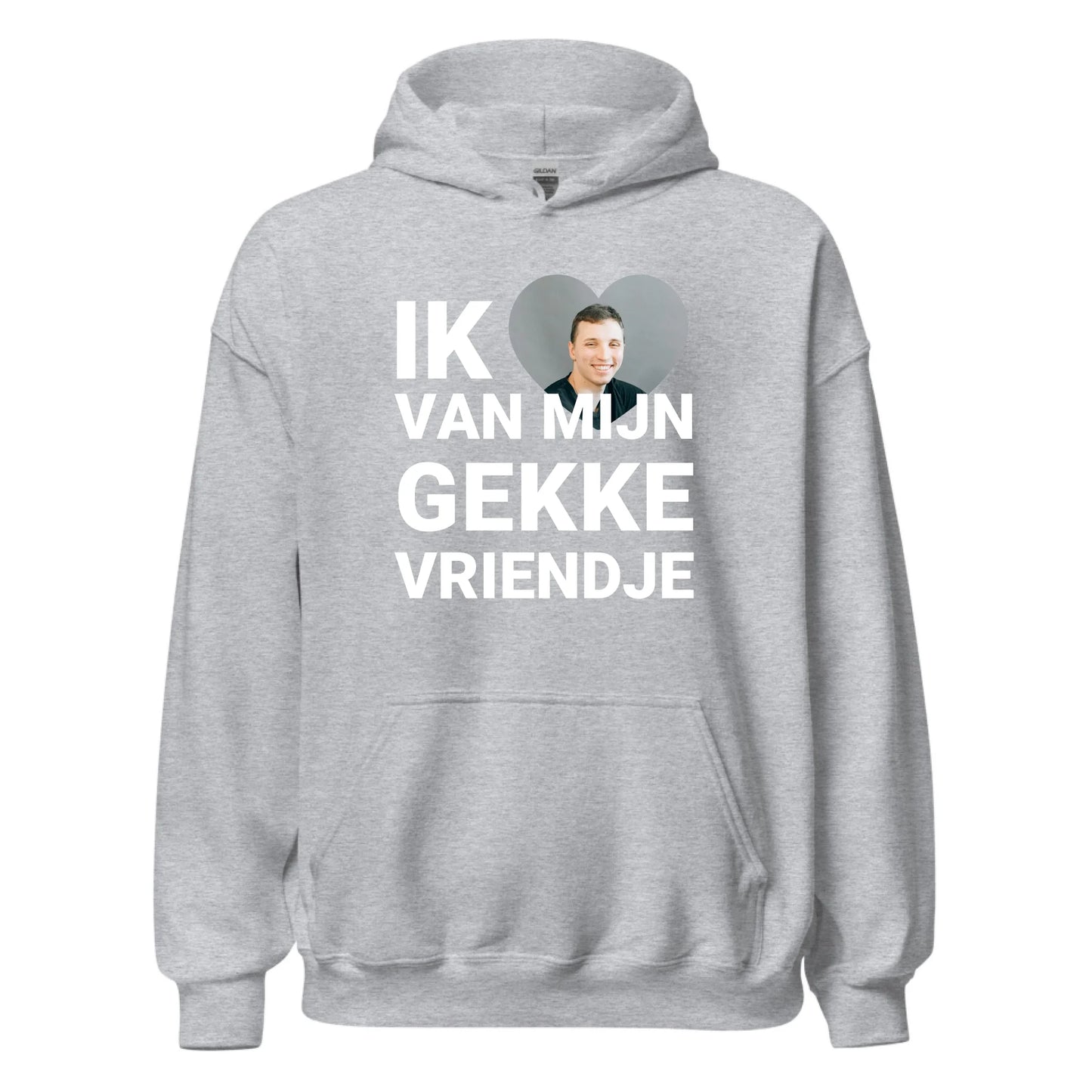 Gepersonaliseerde hoodie - Ik hou van mijn gekke vriendje