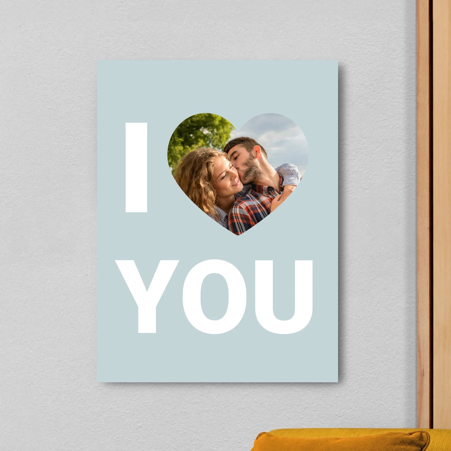 Gepersonaliseerd foto canvas - I love you