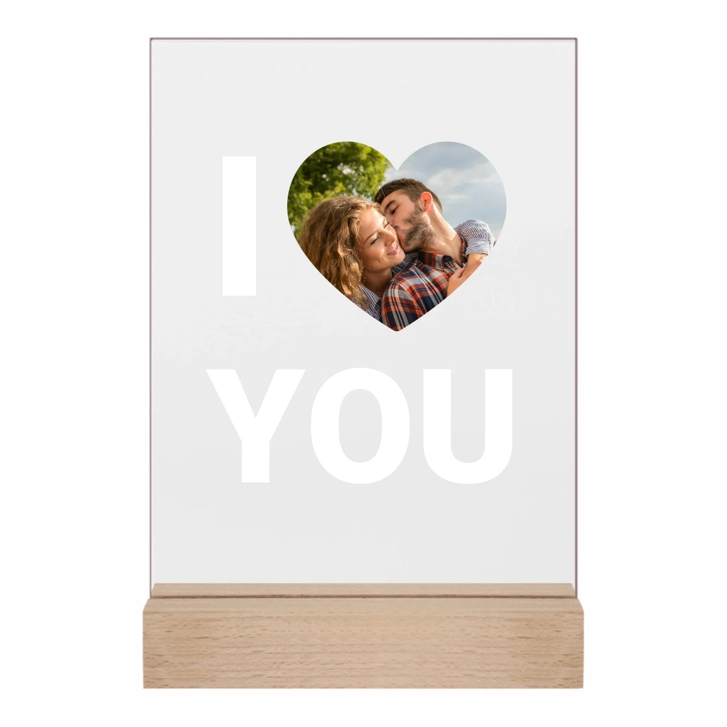 Gepersonaliseerd foto acrylglas - I love you