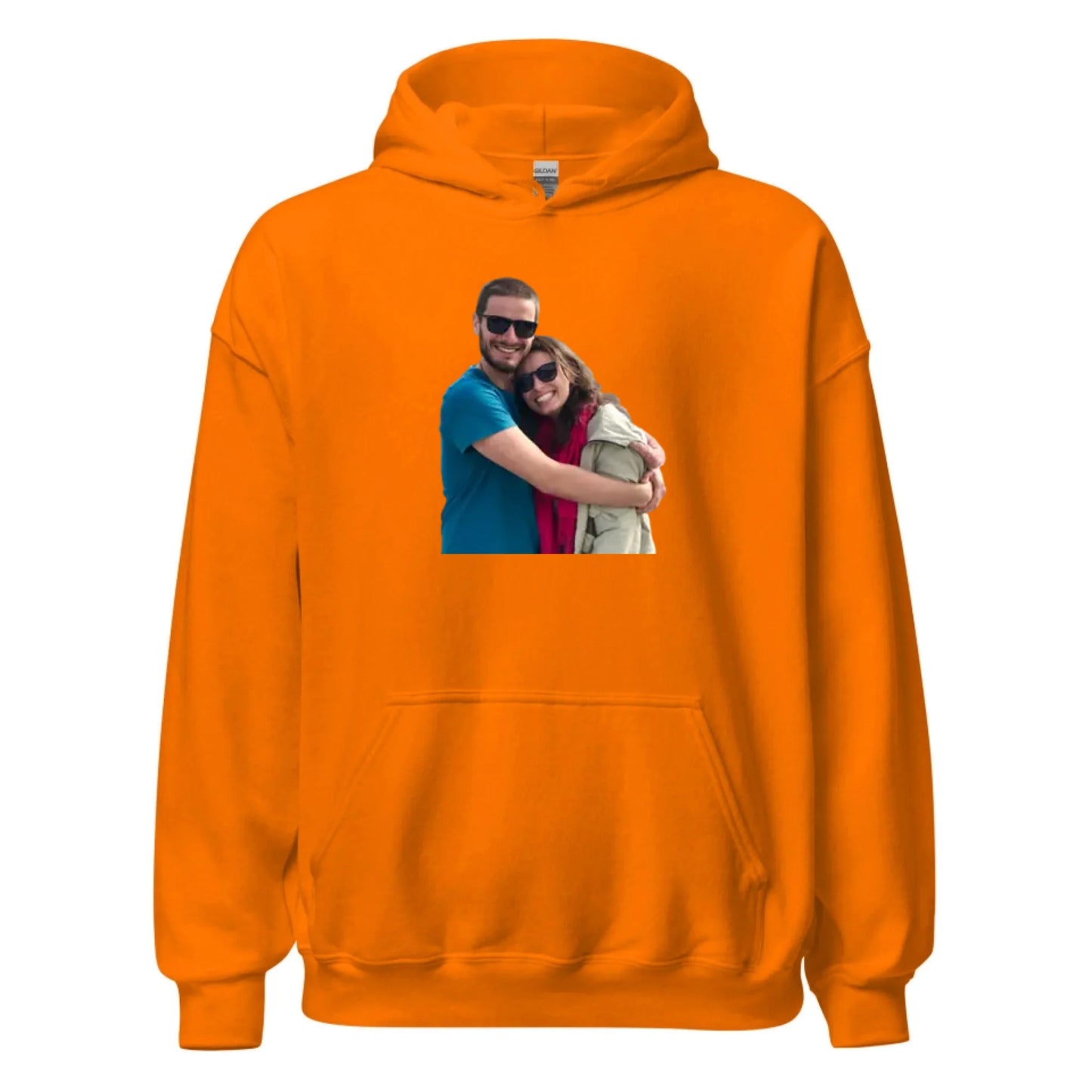 King's Day Personalized Orange Hoodie - Your own cut-out photo