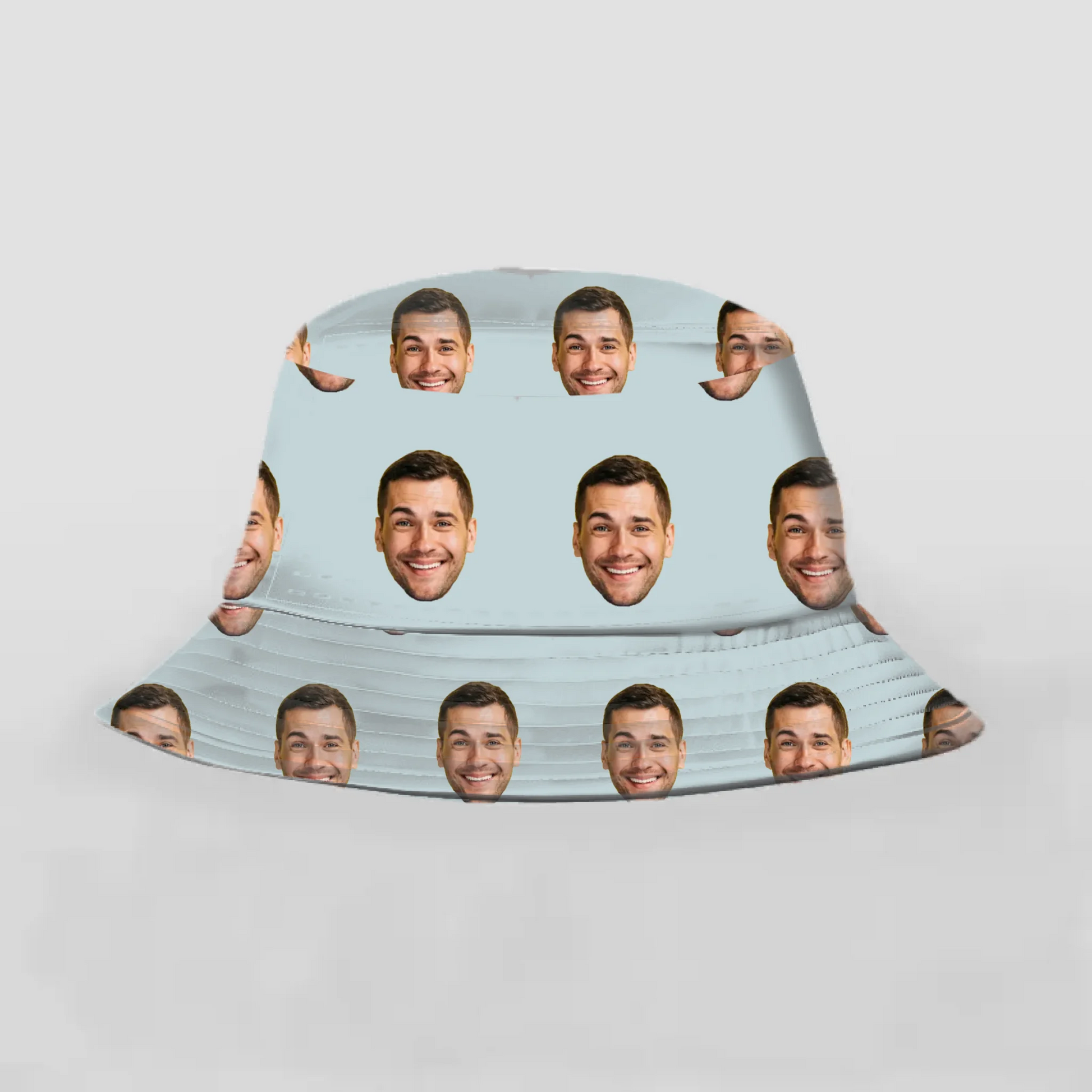 Gepersonaliseerde bucket hat met uitgeknipte hoofden - Iedereen Blij