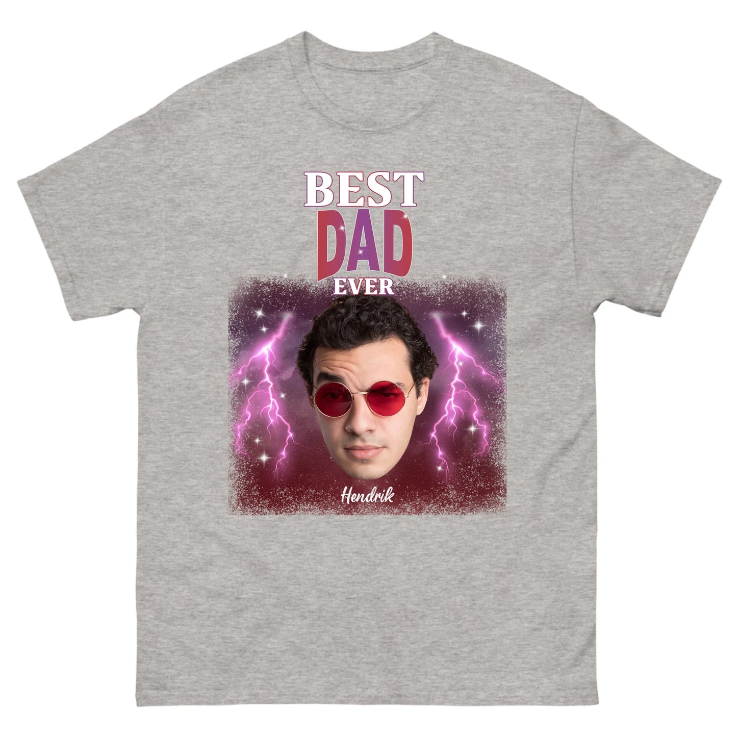 Gepersonaliseerd retro T-shirt - Best Dad Ever