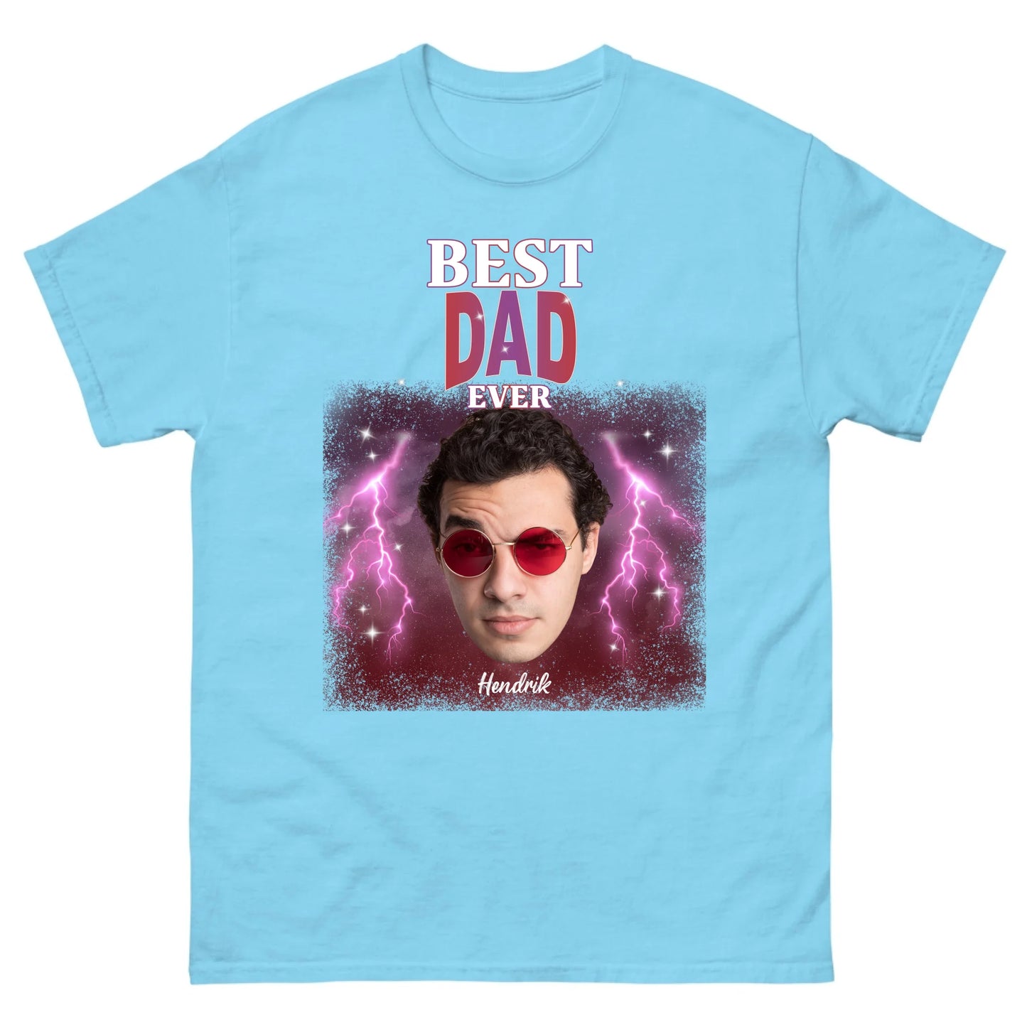 Gepersonaliseerd retro T-shirt - Best Dad Ever