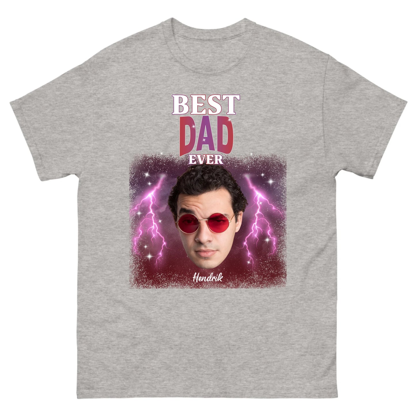 Gepersonaliseerd retro T-shirt - Best Dad Ever
