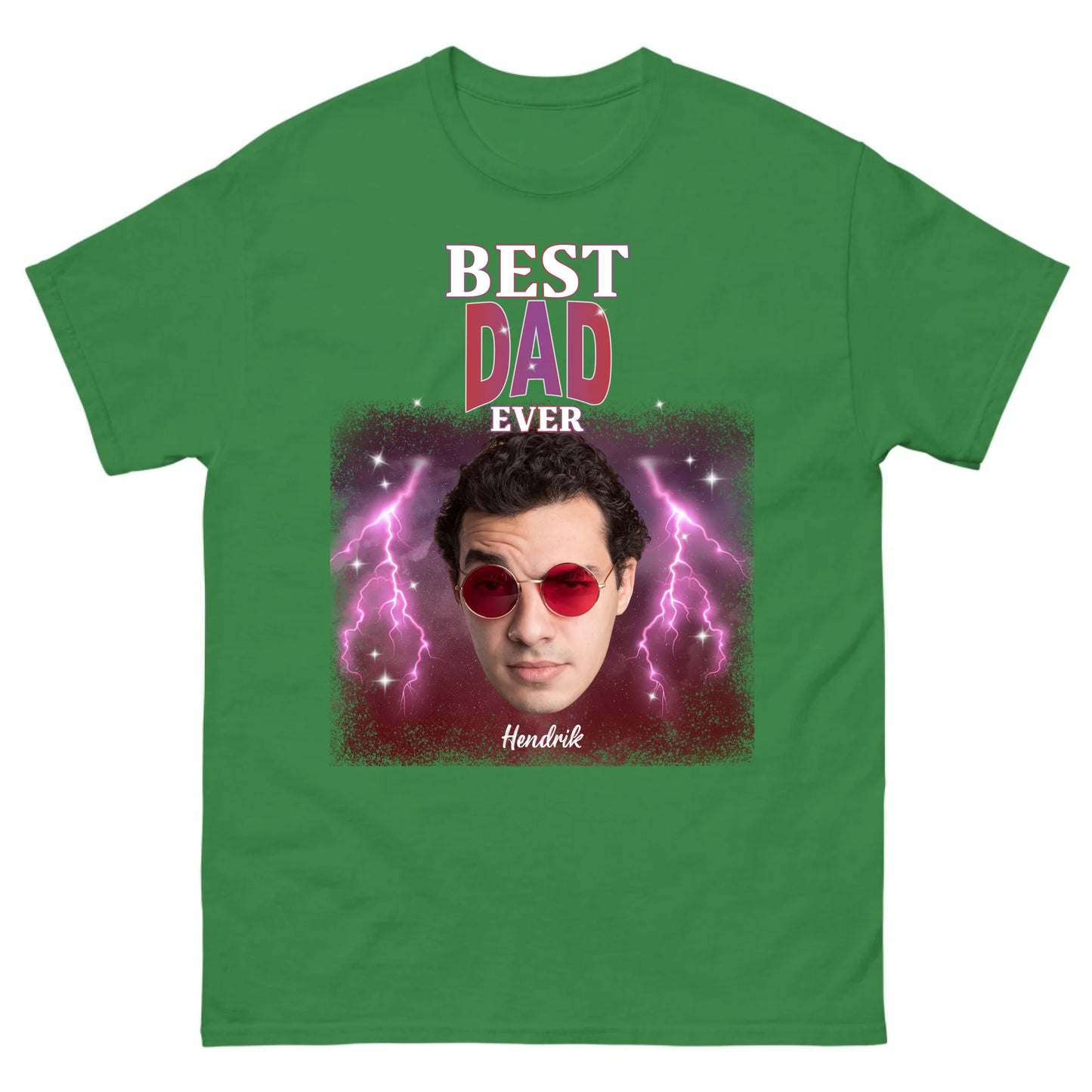 Gepersonaliseerd retro T-shirt - Best Dad Ever